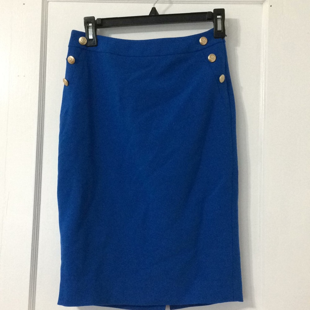 Royal Blue Pencil Skirt